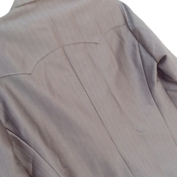 Alamo Made in Mexico Brown Western Rodeo Blazer Leather Accents Men Size 42R - Picture 8 of 16